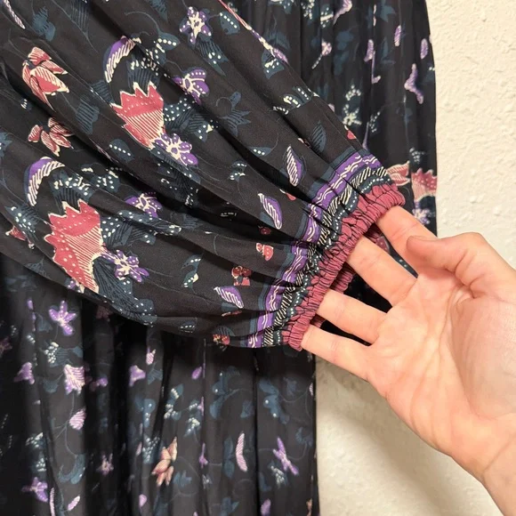 Natalie Martin Briana Dress in lotus print Nero Colorway wedding guest Silk - Picture 10 of 10